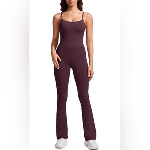 NWT CRZ YOGA Women’s Butterluxe Flare Jumpsuit - XL - Arctic Plum